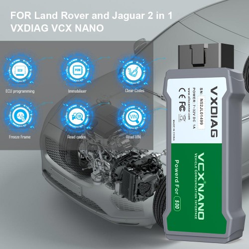 V164 VXDIAG VCX NANO for Land Rover et Jaguar avec JLR SDD Logiciel Soutenir le Français