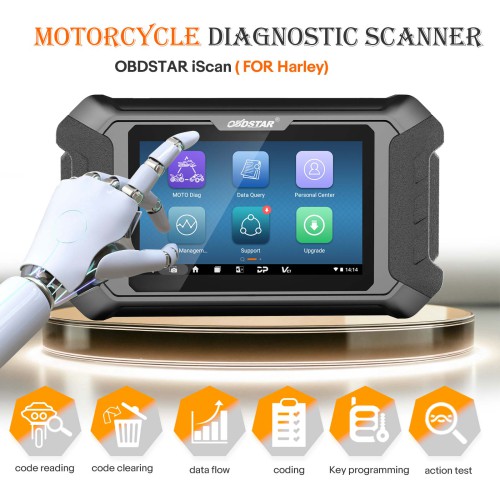 OBDSTAR iScan Harley Motorcycle Diagnostic Scanner Support Key Programming