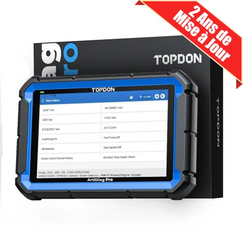 Français TOPDON ArtiDiag Pro All system Diagnostic Scanner Support Bi-Directional Control 2 ans Mise à jour gratuite WIFI/Bluetooth