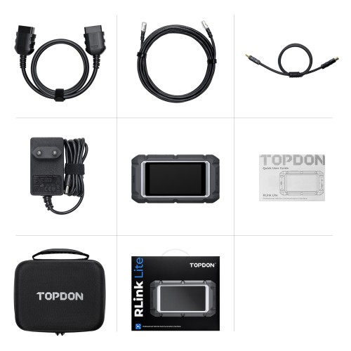 TOPDON RLink Lite 5-in-1 Special Inspection D9S OE-level Diagnostic Scanner D-PDU, J2534,RP1210 Supports CAN FD, DoIP et Remote Diagnosis