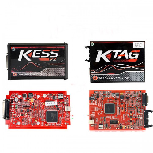 Acheter V2.47 Rouge PCB V5.017 KESS V2 et V7.020 KTAG ECU Programmeur Pas de limitation de Tokens