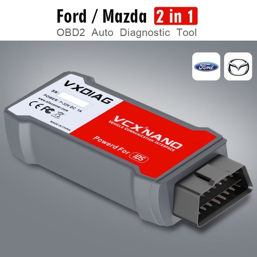 Français VXDIAG VCX NANO pour Ford IDS V128 /Mazda V128 2 in 1 Diagnostic Tool Supports Win10