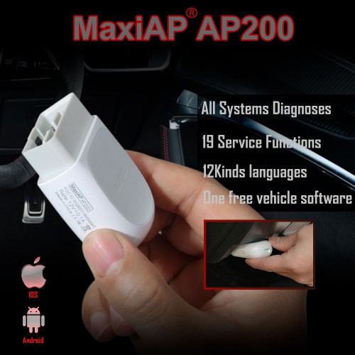 Autel MaxiAP AP200 Bluetooth OBD2 Scanner Lecteur de Code avec Diagnostics Complets des Systèmes Édition Simplifiée du MK808