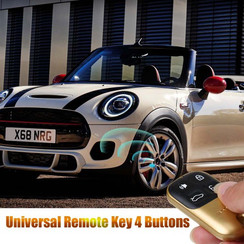 XHORSE XKXH02EN Universal Remote Key 4 Buttons for VVDI Key Tool Golden Style English Version 5 pcs/lot