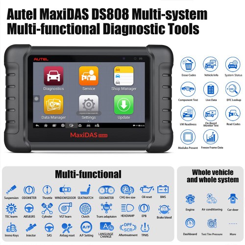 [Livraison UE] Français Original AUTEL MaxiDAS DS808K DS808 KIT Tablet Diagnostic Appareil Full Set Support VAG Guided Functions