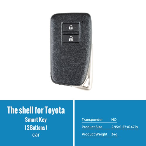 Xhorse VVDI Toyota XM Smart Key Shell 1589 for Lexus 2 Buttons