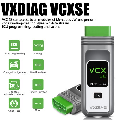 Français WiFi VXDIAG VCX SE 6154 OBD2 Diagnostic Scanner pour VW Audi Skoda DOIP UDS Protocol avec DONET Gratuit