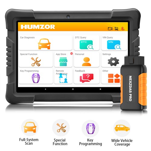 Humzor NexzDAS Pro Full System OBD2 Auto Diagnostic Tool Bluetooth IMMO/ABS/EPB/SAS/DPF/Oil Reset