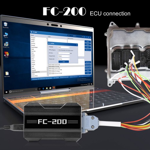 [Livraison UE] Français CG FC200 ECU Programmer Full Version avec Nouveaux Adaptateurs Set 6HP & 8HP / MSV90 / N55 / N20 / B48/ B58