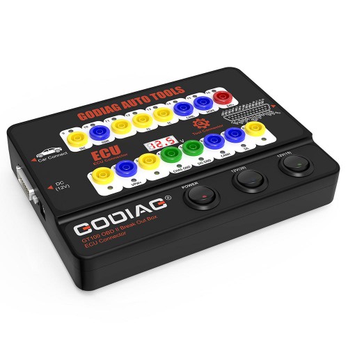 GODIAG GT100 Auto Tools OBDII 16PIN Protocol Detector Break Out Box ECU Connecteur Compatible avec LAUNCH, AUTEL
