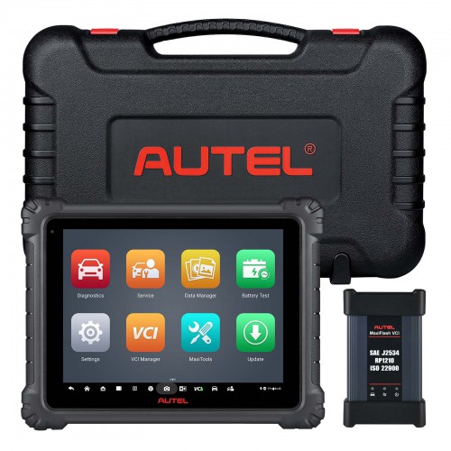 Français Version Autel MaxiCOM Ultra Lite Diagnostic Tablet avec Advanced VCI ECU Coding Mise à niveau de Version de MK908P + Free MV108