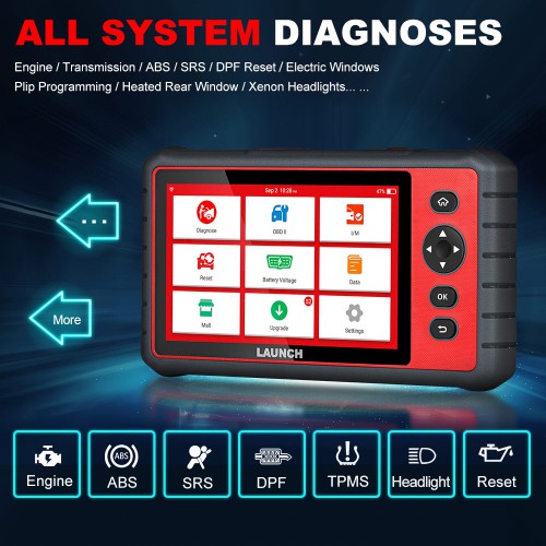 LAUNCH X431 CRP909E OBD2 Car Full System Diagnostic Tool Code Reader Scanner avec 15 Reset Service Update Online