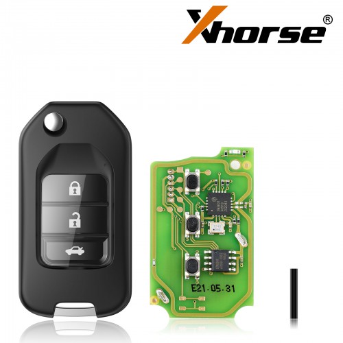 Xhorse XKHO00EN VVDI2 Honda Type Wired Universal Remote Key 3 Buttons English Version (Individually Packaged) 5 pcs/lot