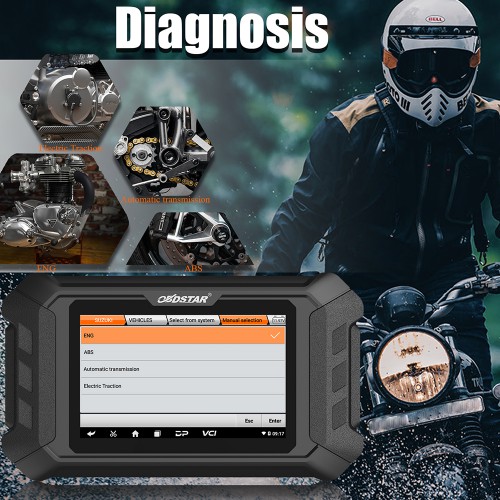 OBDSTAR MS50 Motorcyecle Scanner Motorcycle Diagnostic Scanner Standard Version