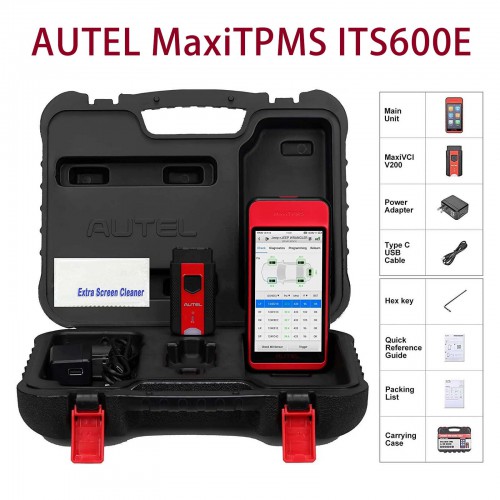 Autel MaxiTPMS ITS600E TPMS Relearn Tools plus MaxiTPMS TBE200E Tire Brake Examiner