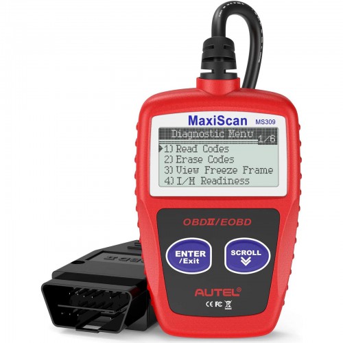 Autel Maxiscan MS309 OBD2 Can Eng/Fr/Sp/Dutch/G Scanner Check Engine Fault Code Reader I/M Readiness