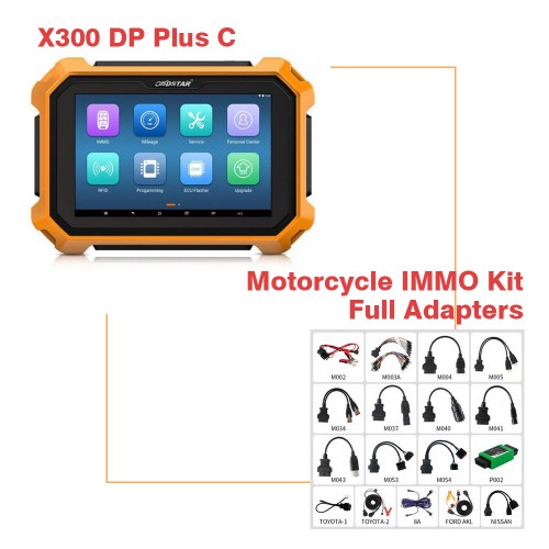 OBDSTAR X300 DP Plus C Full Configuration avec Motorcycle IMMO Kit Full Adapters Configuration 1