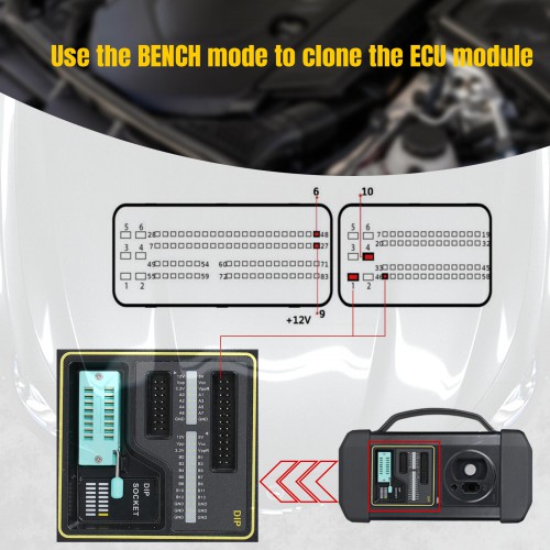 Launch X431 X-PROG3 IMMO Programmer MCU3 Adapter Board Kit pour Mercedes Benz All Keys Lost et ECU TCU Reading