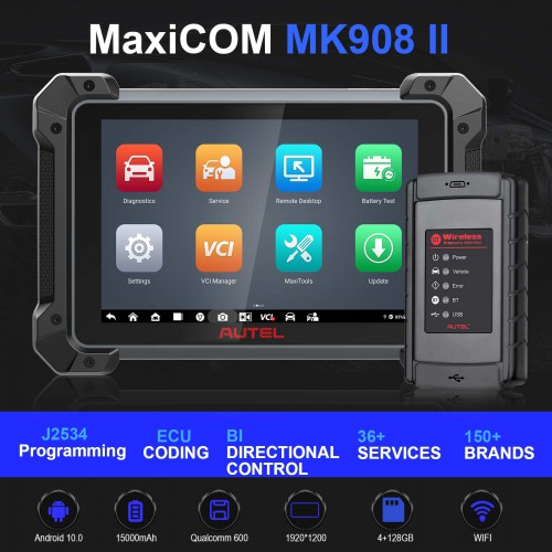 Français Autel MaxiCOM MK908 II OE-Level Systèmes Complets Diagnostic Scanner Version Améliorée de MK908