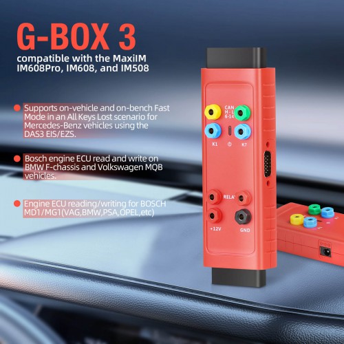 Autel G-BOX 3 G-BOX3 Adapter pour Mercedes Benz All Key Lost Travaillez avec Autel IM608 Pro II / IM608 Pro / IM608 II / IM508