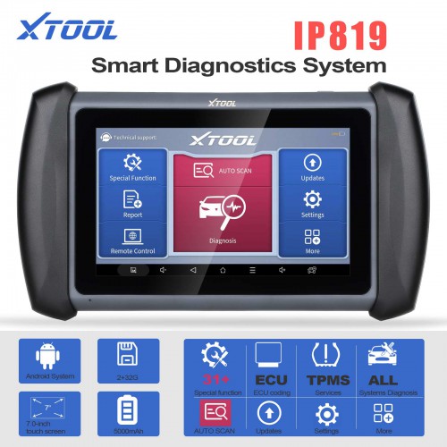 Français XTOOL InPlus IP819 Automotive Full Systems Diagnostic Scanner ECU Coding Active Test avec 3 ans de Mise à Jour