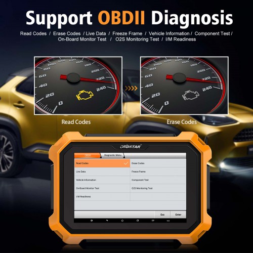 OBDSTAR X300 DP Plus C Package Full Version OBD2 IMMO Diagnostic Tablet avec OBDSTAR P004 Adapter Jumper et FCA 12+8 Adapter 2 Ans de Mise à Jour