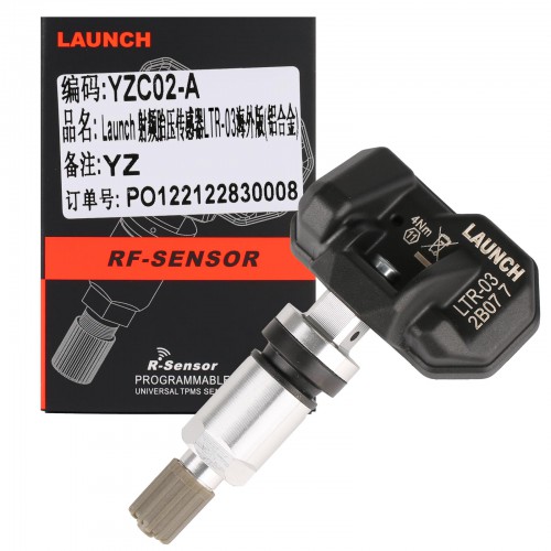 LAUNCH LTR-03 RF Sensor 315MHz & 433MHz TPMS Sensor Tool Métal & Caoutchouc 4pcs/set