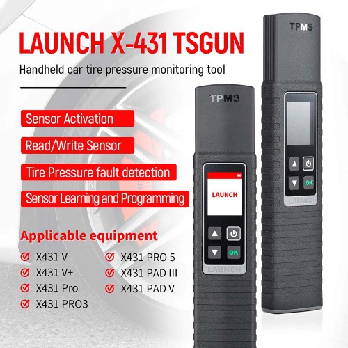 LAUNCH X431 TSGUN WAND TPMS Tire Pressure Detector Handheld Terminator Sensor Activator Programming Car Diagnosis Tool