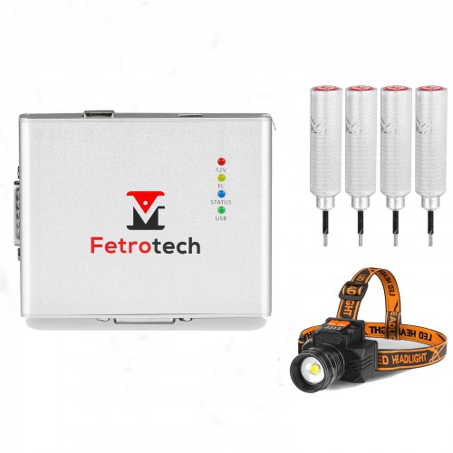 Fetrotech Tool ECU Programmer pour MG1 MD1 EDC16 Couleur Argent pour PCMTuner avec Gratuit Lampe Frontale/ECU Cover Extractors