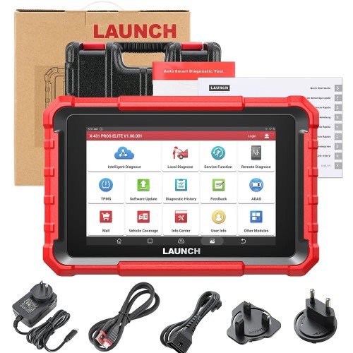 Français LAUNCH X431 PROS Elite Full System Scanner Bidirectional Diagnostic Tool 37+ Services, ECU Coding, CANFD & DoIP, Autoauth FCA SGW, VAG Guided