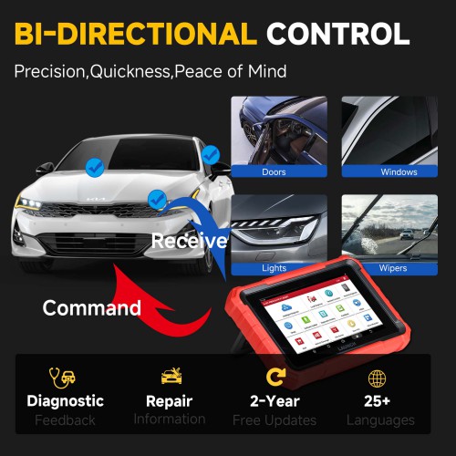 Français LAUNCH X431 PROS Elite Car Diagnostic Scanner Professional OBD2 Scanner ECU Coding Active Test Globle Version