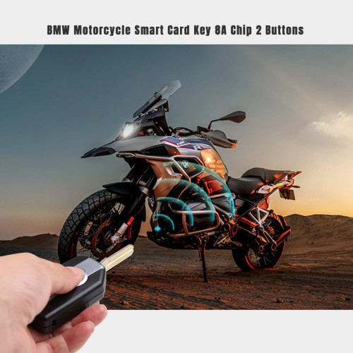 BMW Motorcycle Smart Card Key 8A Chip 2 Buttons