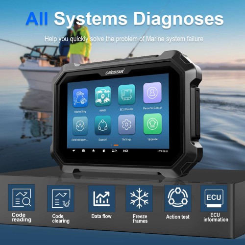 OBDSTAR D800 A+B Diagnostic Scanner pour Marine (Jet Ski/ Outboard) Intelligent Diagnosi