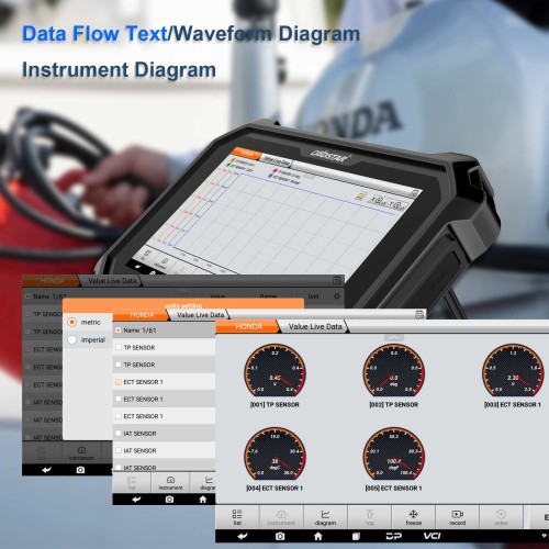 OBDSTAR D800 A+B Diagnostic Scanner pour Marine (Jet Ski/ Outboard) Intelligent Diagnosi
