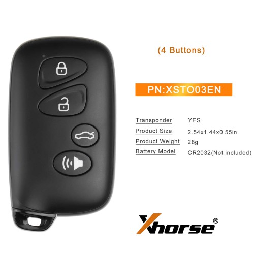 XHORSE XSTO03EN XM38 Series Universal Smart Key 5pcs