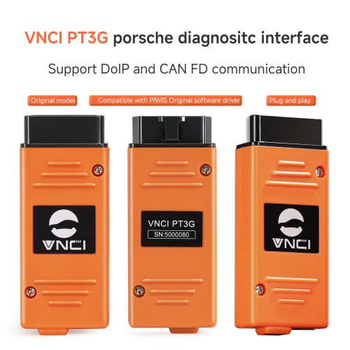Français VNCI PT3G Porsche Diagnostic Scanner Compatible avec Original Piwis Logiciel Pilote