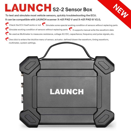 LAUNCH S2-2 Sensor Box 2 Channels Handheld Sensor Simulator Tester Support the Vehicle Multimeter Function