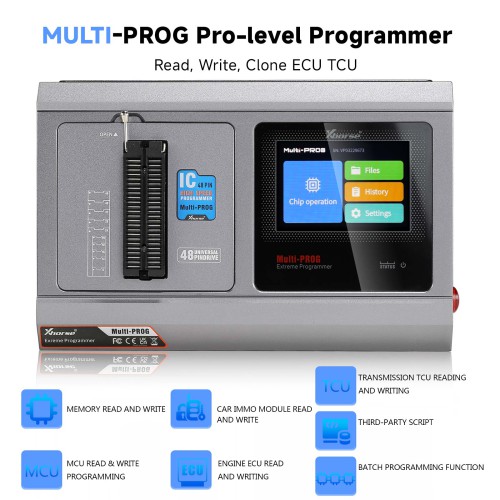 Xhorse Multi Prog Multi-Prog ECU Gearbox Programmer avec MQB48 License plus XHORSE XDNPM3GL MQB48 Adapters 13pcs et Xhorse Exclusive Adapters