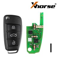 XHORSE XKA600EN VVDI2 Audi A6L Q7 Type Universal Remote Key 3 Buttons 5pcs / lot