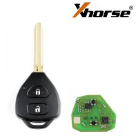 XHORSE XKTO05EN Wired Universal Remote Key Toyota Style Flat 2 Buttons for VVDI VVDI2 Key Tool English Version 5 pcs/lot