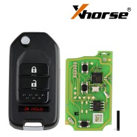 Xhorse XKHO02EN Universal Remote Key Fob 2+1 Button for Honda Type for VVDI Key Tool English Version 5pcs/lot