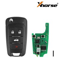 XHORSE XNBU01EN VVDI GM Flip Key Type Universal Remote Key 4 Buttons Wireless PN 5 pcs/lot