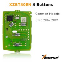 XHORSE XZBT40EN 4 Button Honda Remote PCBs pour Civic 2016-2019 5pcs/Lot