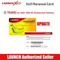 [2 ans] Launch X431 PAD VII Logiciel Renewal Card pour Commerciaux Camions Lourds