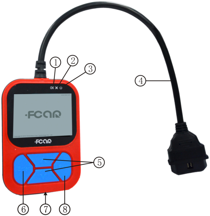Fcar F502 Heavy Vehicle Truck Code Reader appearance