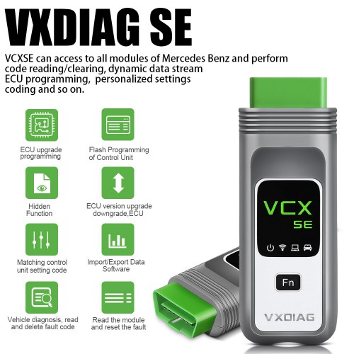 VXDIAG VCX SE BENZ Diagnostic et Programming Tool Prend en Charge Mercedes Benz de 1996 à 2020 avec V2022.12 Logiciel Disque dur de 500GB