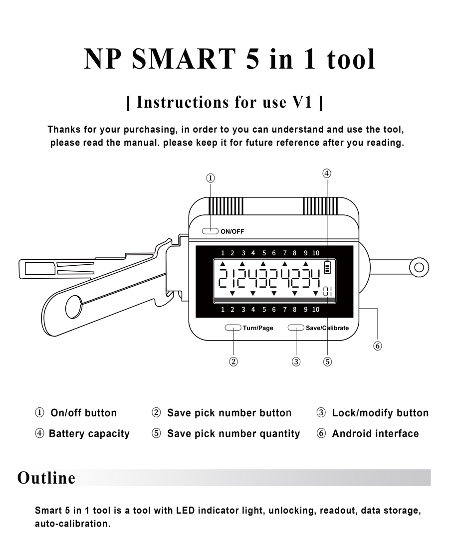 NP Tools HU92v.2 Smart decoder 5 in 1 Tool