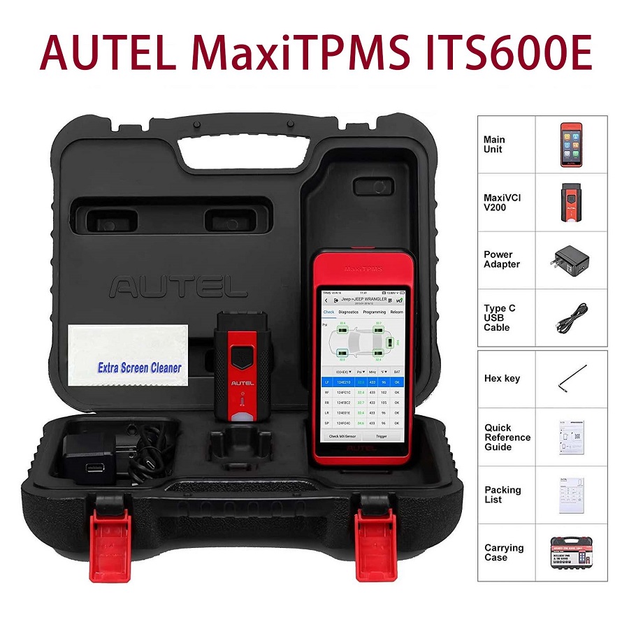 Autel MaxiTPMS ITS600E packing list