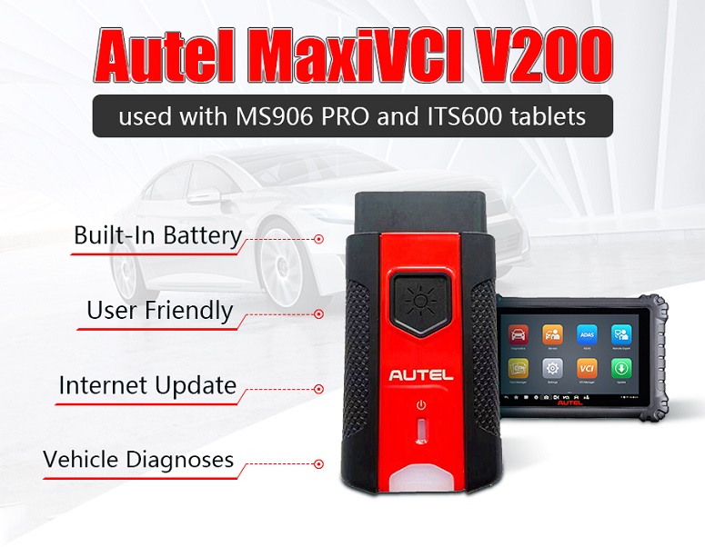 Autel MaxiVCI V200 Bluetooth Utilisé avec BT609 BT608 ITS600 MS906 Pro MS906 Pro TS KM100