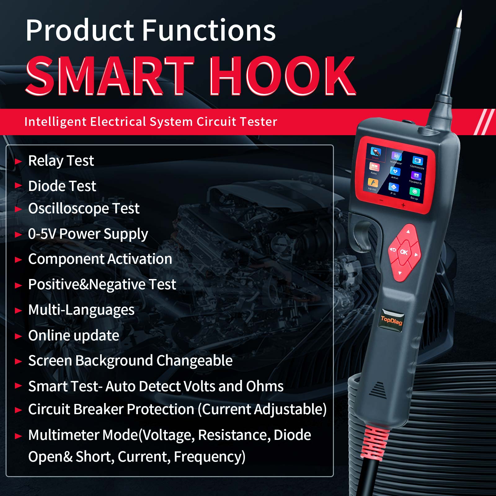 TOPDIAG P200 Automotive Electrical Circuit System Tester